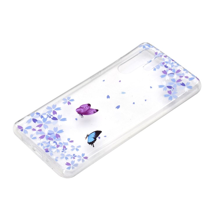 For Huawei P30 Pro Pattern Printing TPU Soft Mobile Case - Butterfly and Flower-3