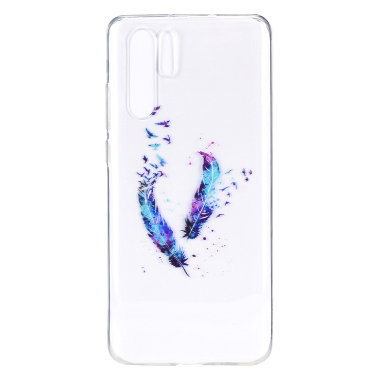 For Huawei P30 Pro Pattern Printing TPU Soft Mobile Cover - Feather and Bird-2