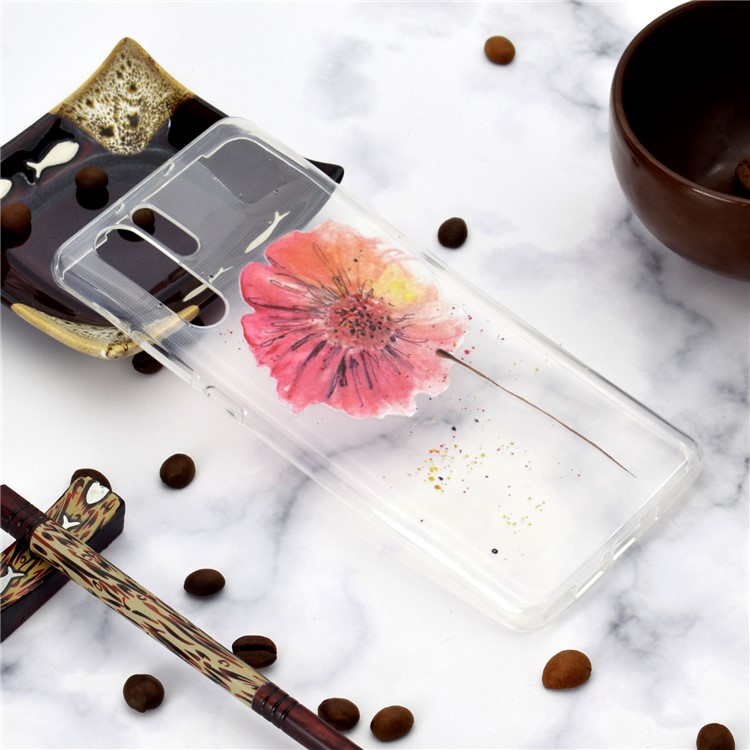 For Huawei P30 Pro Pattern Printing TPU Back Protector Cover - Vivid Flower-6