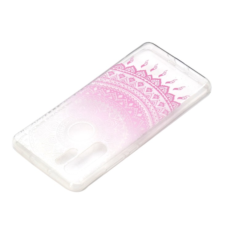 For Huawei P30 Pro Pattern Printing TPU Case Accessory - Clear and Pink Mandala-4