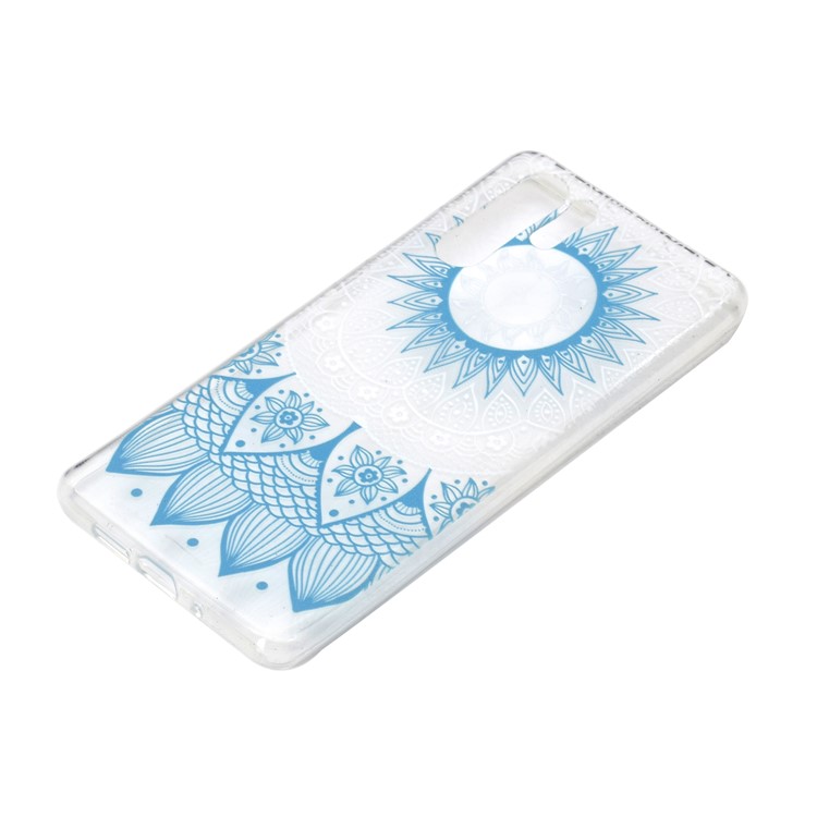 For Huawei P30 Pro Pattern Printing TPU Mobile Casing Shell - Blue Mandala-3