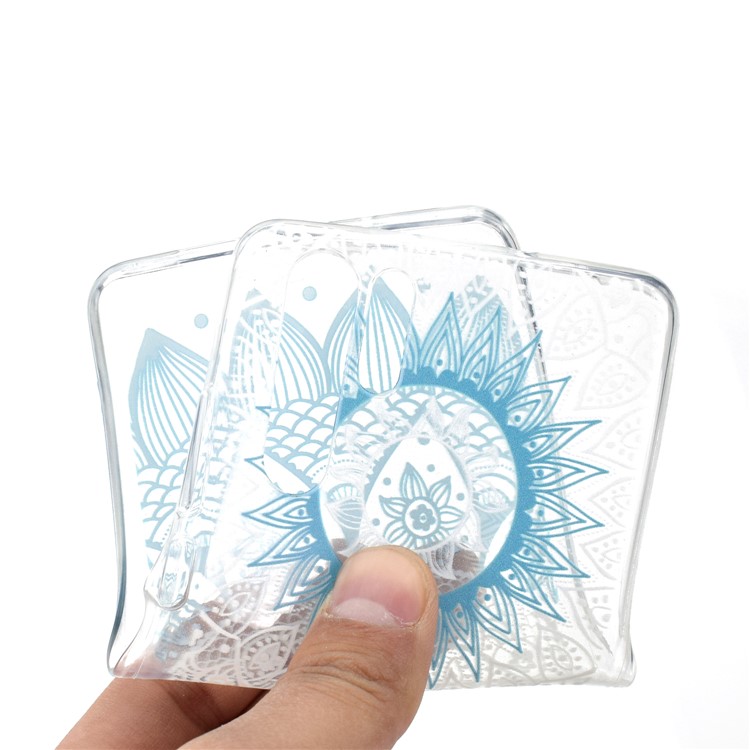 For Huawei P30 Pro Pattern Printing TPU Mobile Casing Shell - Blue Mandala-5