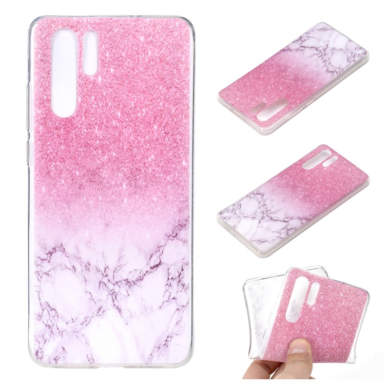 For Huawei P30 Pro Pattern Printing TPU Case Cover - Marble Texture-1
