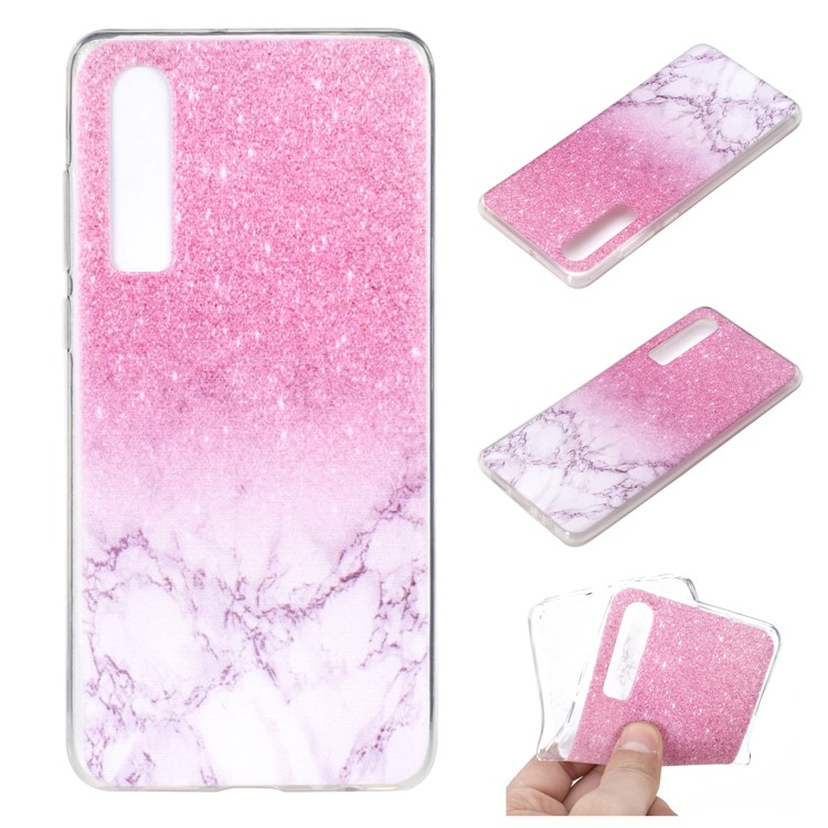 Pattern Printing Soft TPU Case for Huawei P30 - Marble Texture-1