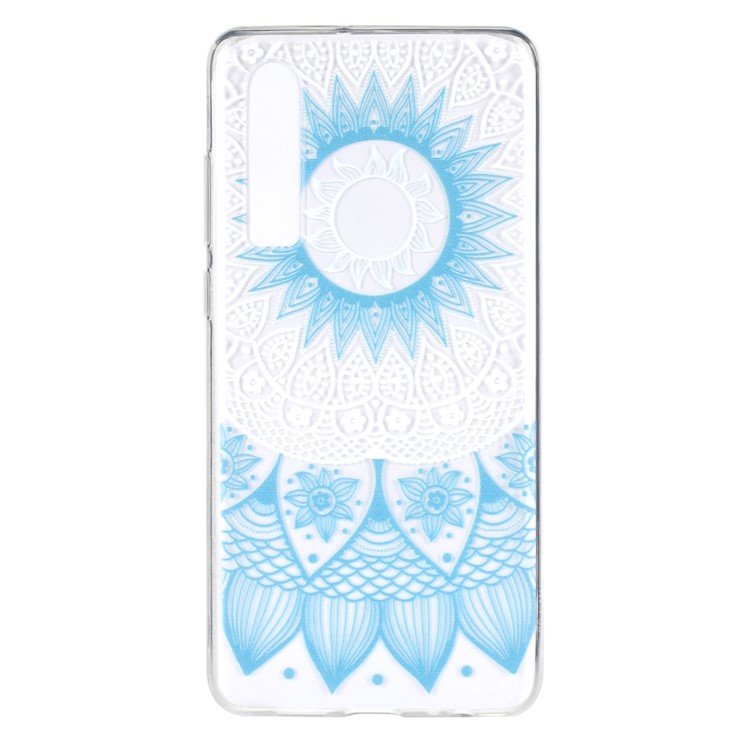 Pattern Printing Soft TPU Shell for Huawei P30 - Blue Mandala-2