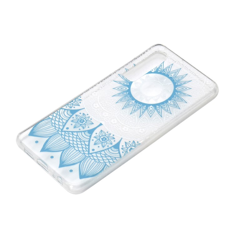 Pattern Printing Soft TPU Shell for Huawei P30 - Blue Mandala-3