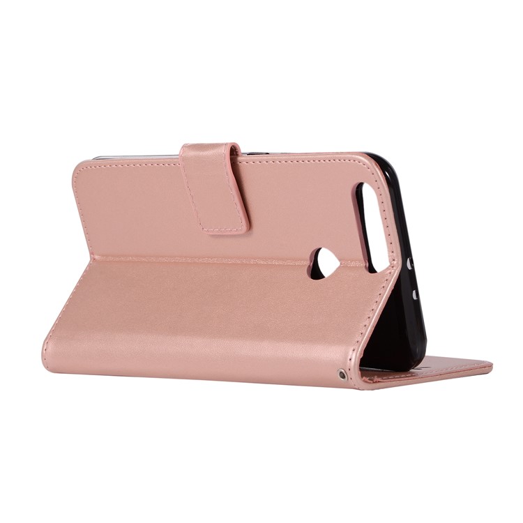 Imprint Owl Dream Catcher Wallet Stand Leather Shell for Huawei Honor View 20 / V20 - Rose Gold-6