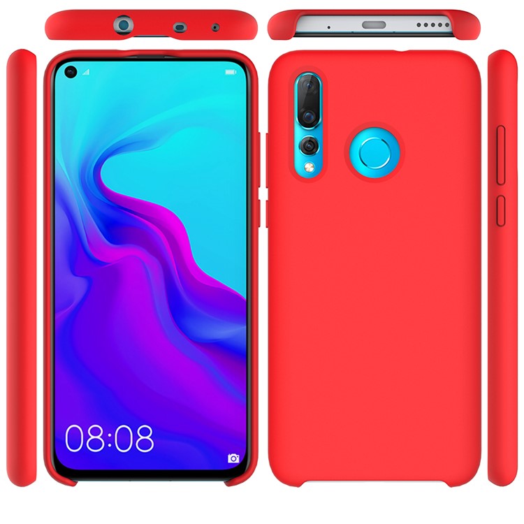 Liquid Silicone Mobile Phone Shell for Huawei nova 4 - Red-2