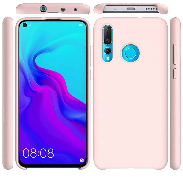 Liquid Silicone Cell Phone Case for Huawei nova 4 - Pink-2