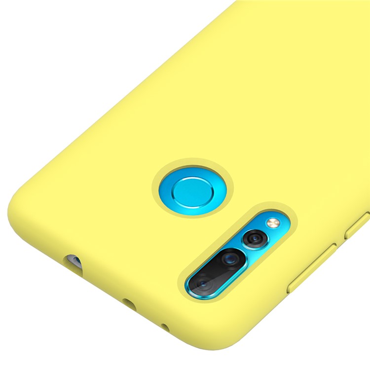 Liquid Silicone Protective Phone Cover for Huawei nova 4 - Yellow-3