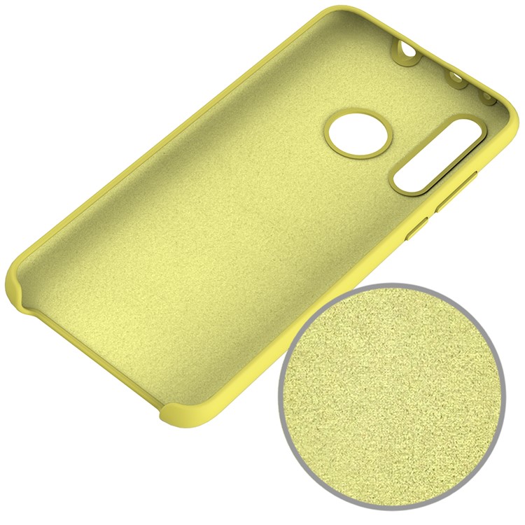 Liquid Silicone Protective Phone Cover for Huawei nova 4 - Yellow-5
