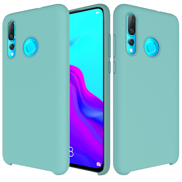 Liquid Silicone Protection Case Shell for Huawei nova 4 - Cyan-1