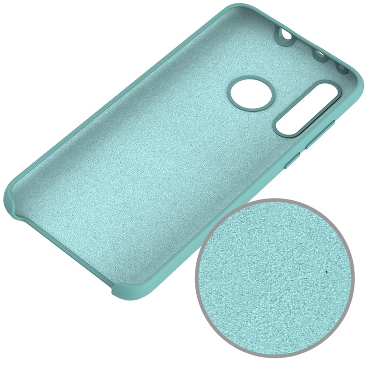 Liquid Silicone Protection Case Shell for Huawei nova 4 - Cyan-5