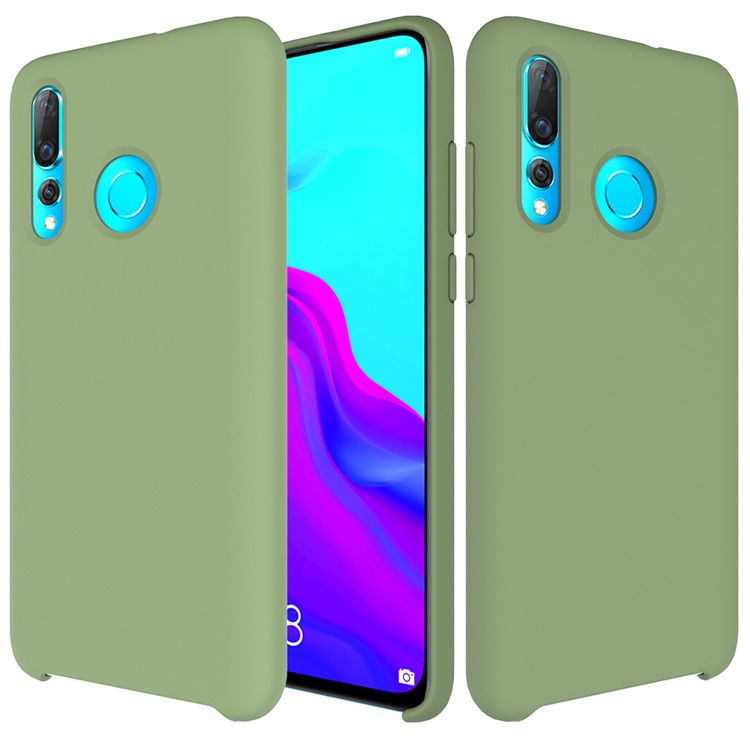 Liquid Silicone Phone Casing Cover for Huawei nova 4 - Green-1
