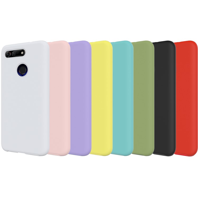 Liquid Silicone Mobile Case for Huawei Honor View 20/V20 - Black-6
