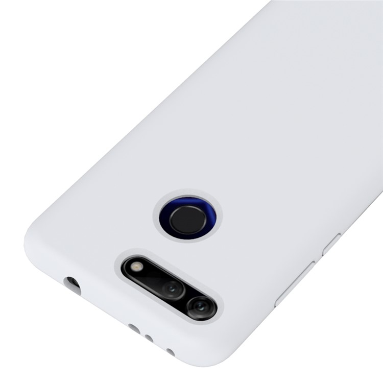 Cubierta Móvil de Silicona Líquida Para Huawei Honor View 20/V20 - Blanco