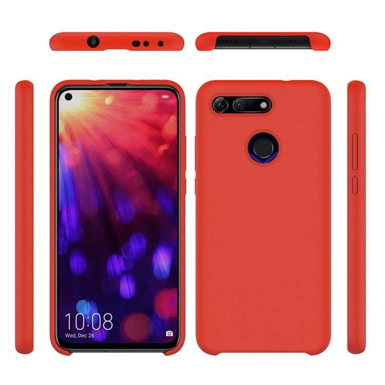 Obus Mobile de Silicone Liquide Pour Huawei Honor View 20 / V20 - Rouge