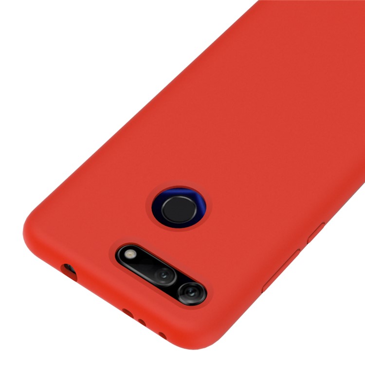 Liquid Silicone Mobile Shell for Huawei Honor View 20/V20 - Red-3