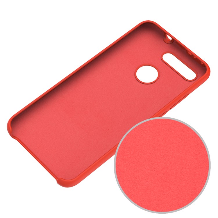 Liquid Silicone Mobile Shell for Huawei Honor View 20/V20 - Red-5