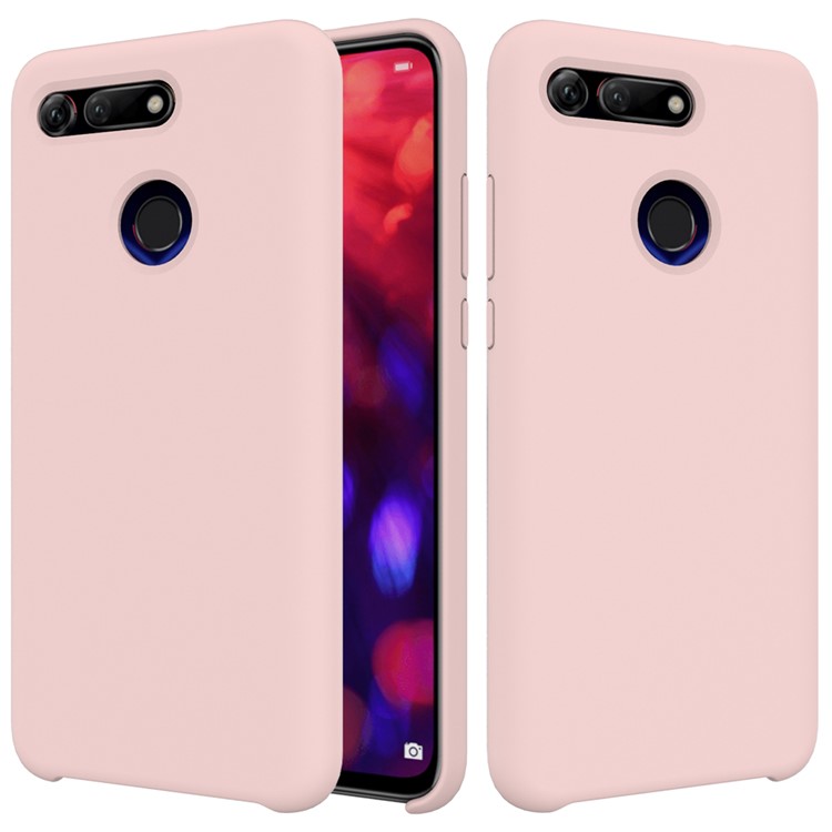 Liquid Silicone Phone Case for Huawei Honor View 20/V20 - Pink-1