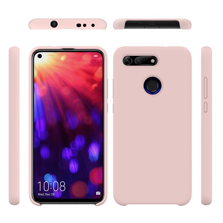Liquid Silicone Phone Case for Huawei Honor View 20/V20 - Pink-2