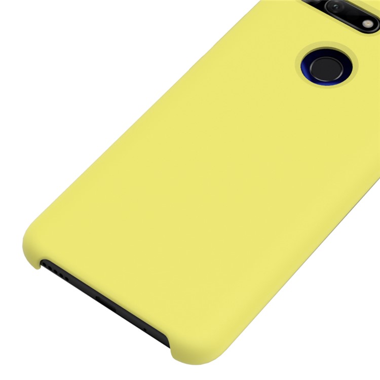 Liquid Silicone Phone Cover for Huawei Honor View 20/V20 - Yellow-4