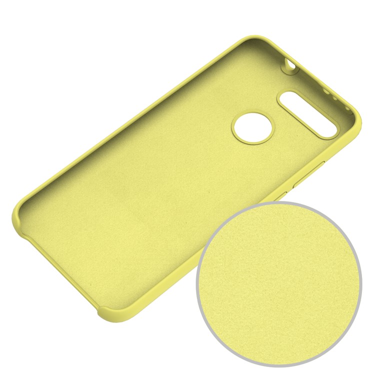 Liquid Silicone Phone Cover for Huawei Honor View 20/V20 - Yellow-5