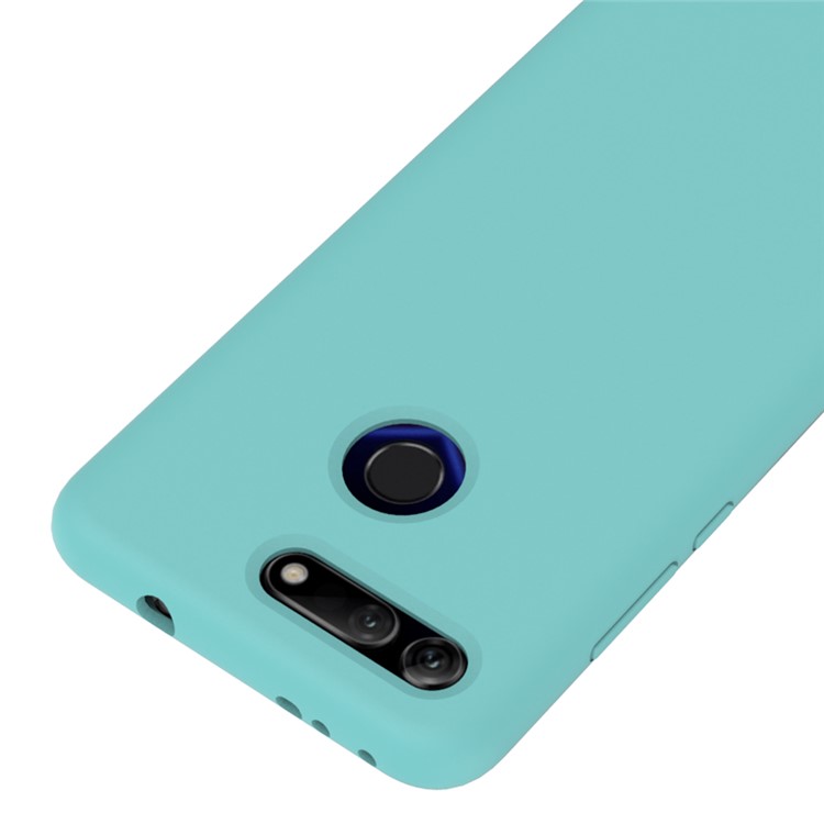 Liquid Silicone Protective Shell for Huawei Honor View 20/V20 - Cyan-3