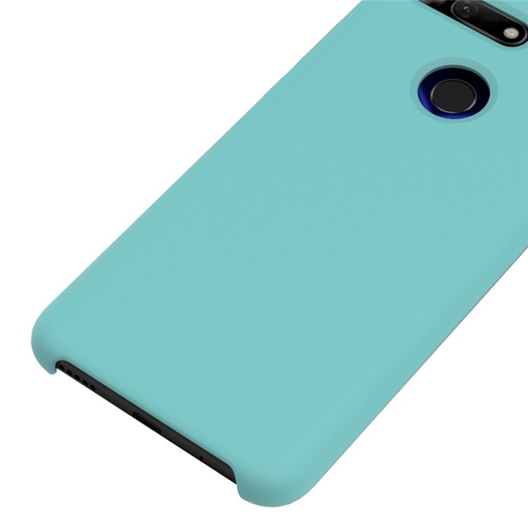 Liquid Silicone Protective Shell for Huawei Honor View 20/V20 - Cyan-4