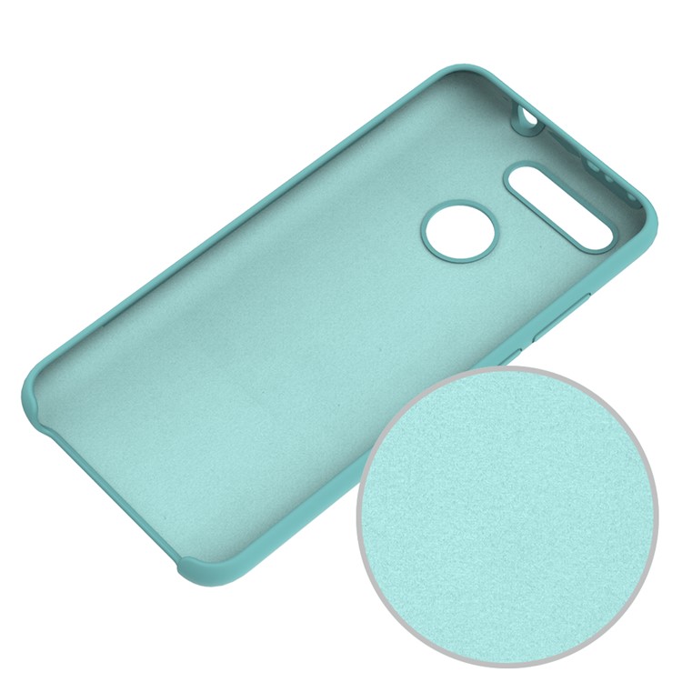 Liquid Silicone Protective Shell for Huawei Honor View 20/V20 - Cyan-5