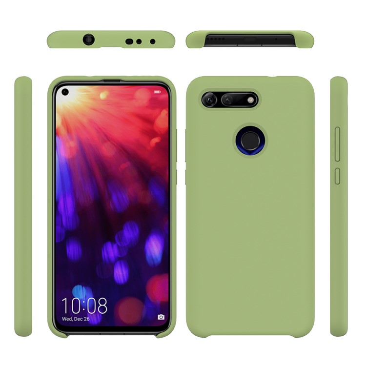 Liquid Silicone Cellphone Cover for Huawei Honor View 20/V20 - Green-2