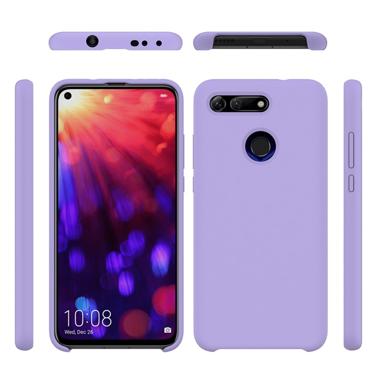 Liquid Silicone Case Accessory for Huawei Honor View 20/V20 - Purple-2