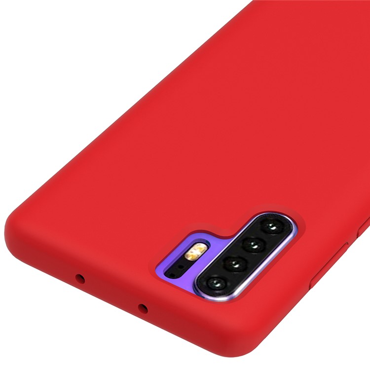 Liquid Silicone Protective Phone Shell for Huawei P30 Pro - Red-3
