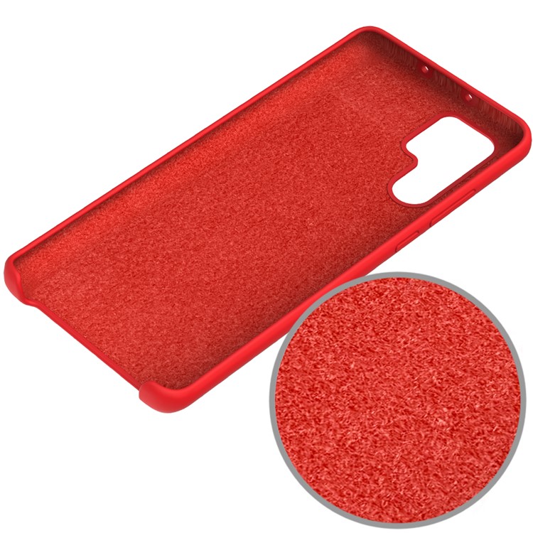 Liquid Silicone Protective Phone Shell for Huawei P30 Pro - Red-5
