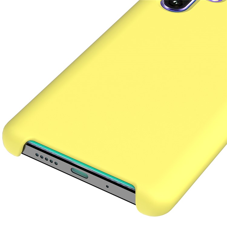 Liquid Silicone Cell Phone Cover for Huawei P30 Pro - Yellow-4