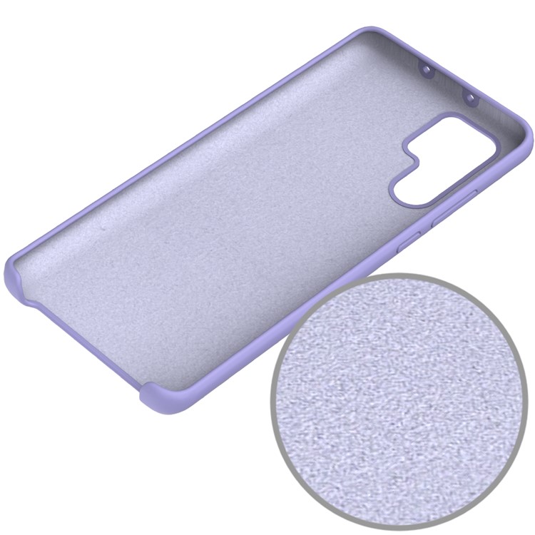 Caixa de Telefone de Silicone Líquido Para Huawei P30 Pro, Tampa de Proteção de Forro de Microfibra Macio Anti-arranhão - Roxo-5