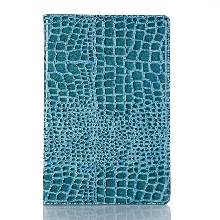 Krokodil-Leder-Smart-Shell-Hülle Für Huawei Mediapad M5 10 / M5 10 (Pro) - Blau-1