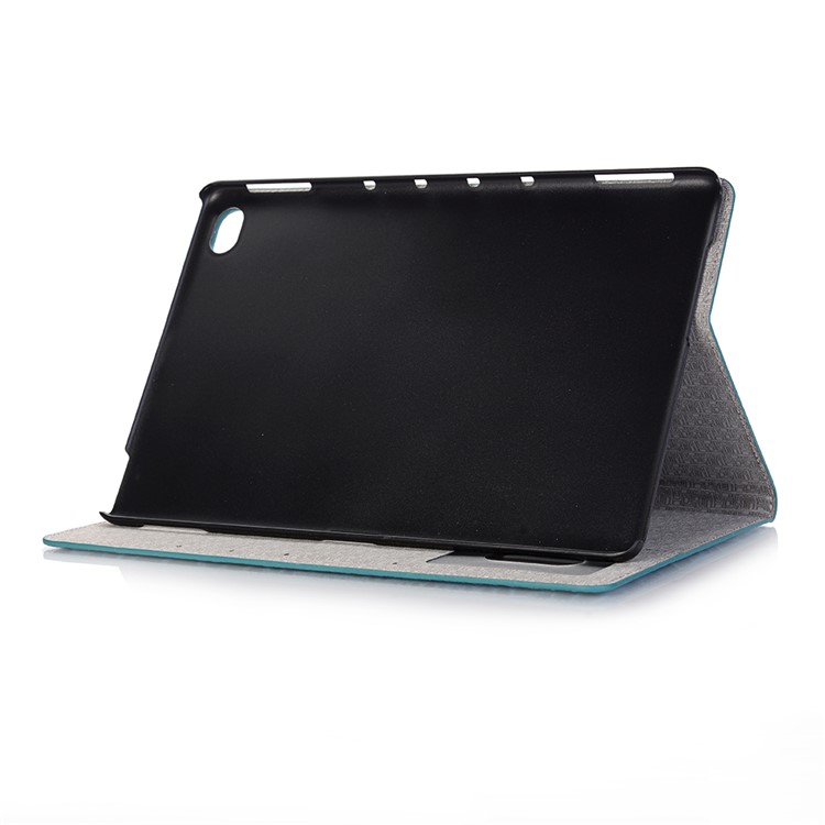 Krokodil-Leder-Smart-Shell-Hülle Für Huawei Mediapad M5 10 / M5 10 (Pro) - Blau-4