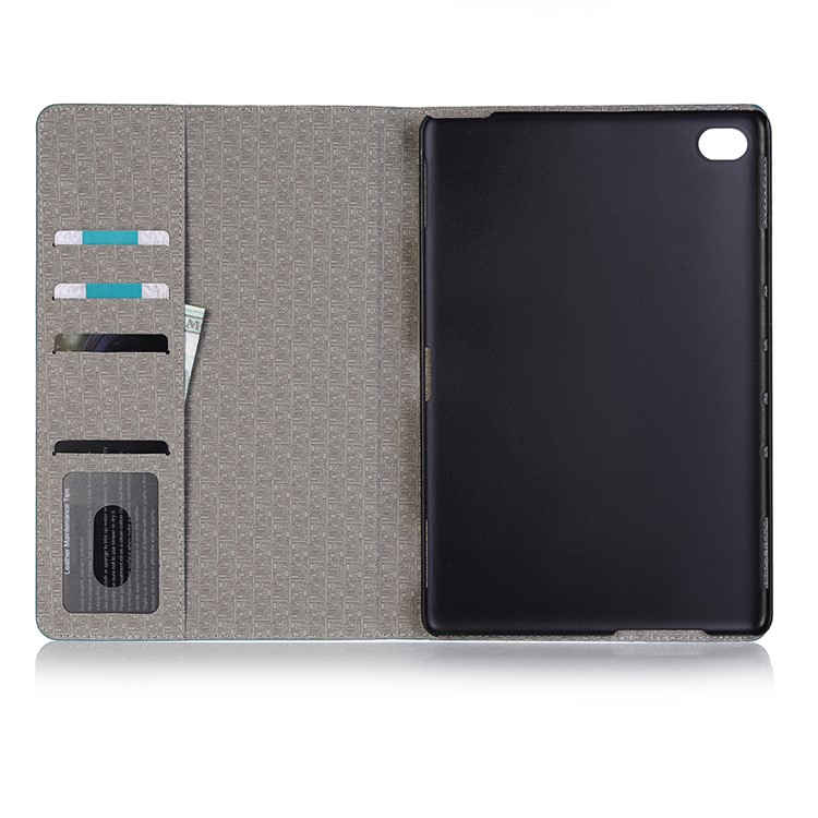 Krokodil-Leder-Smart-Shell-Hülle Für Huawei Mediapad M5 10 / M5 10 (Pro) - Blau-5