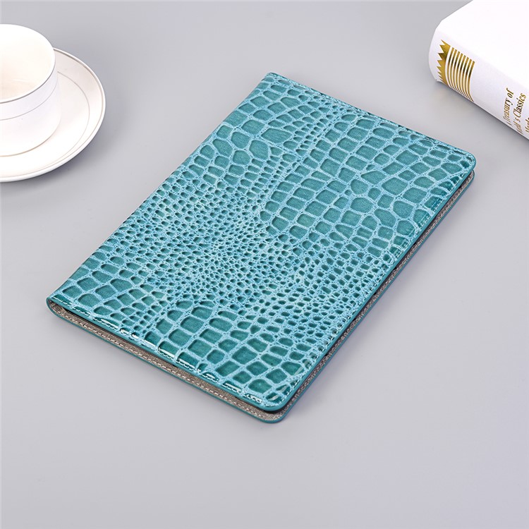 Krokodil-Leder-Smart-Shell-Hülle Für Huawei Mediapad M5 10 / M5 10 (Pro) - Blau-7