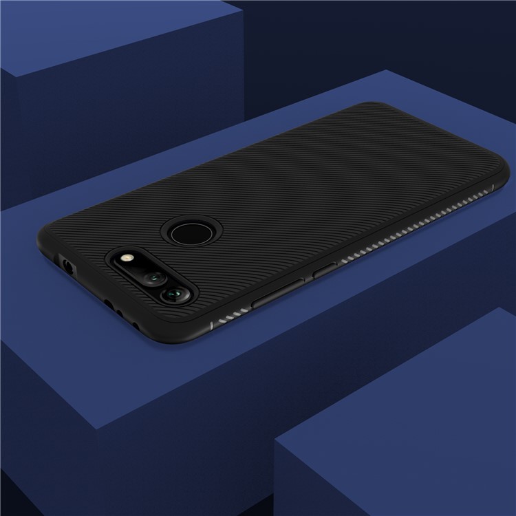 Jazz Series Twill Texture TPU Back Mobile Cover for Huawei Honor View 20 / Honor V20 (China) - Black-9
