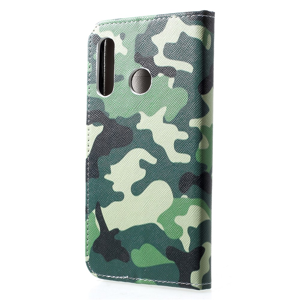 Pattern Printing PU Leather Flip Phone Cover for Huawei P30 Lite - Camouflage-2