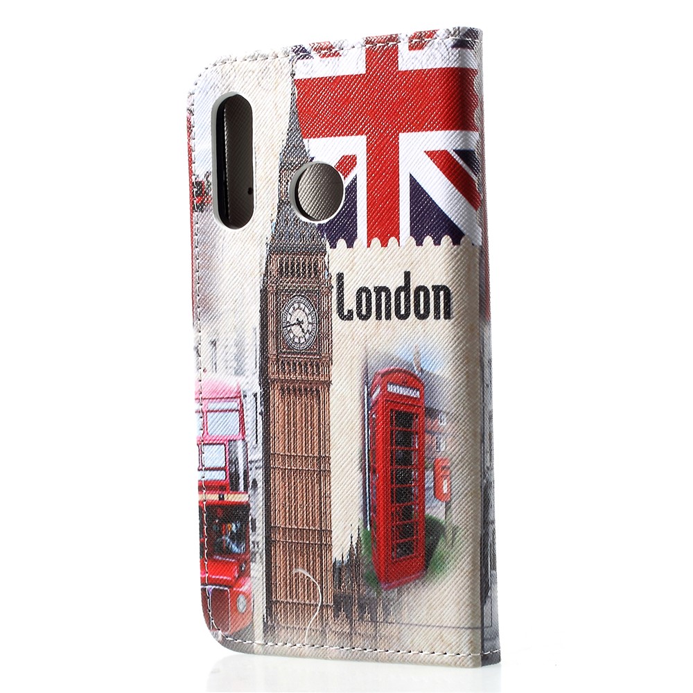 Pattern Printing PU Leather Flip Phone Cover for Huawei P30 Lite - Big Ben and UK Flag-2