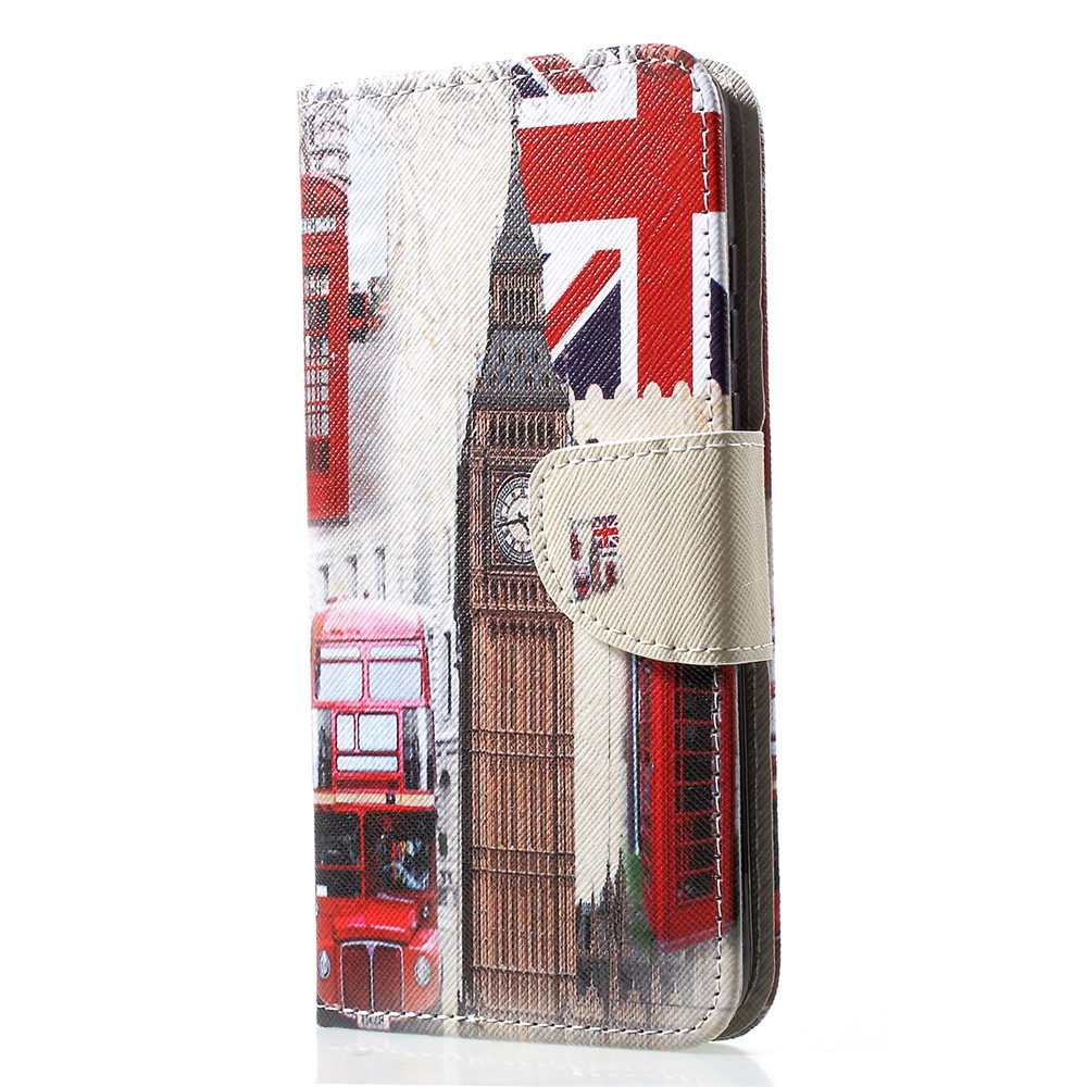 Pattern Printing PU Leather Flip Phone Cover for Huawei P30 Lite - Big Ben and UK Flag-3
