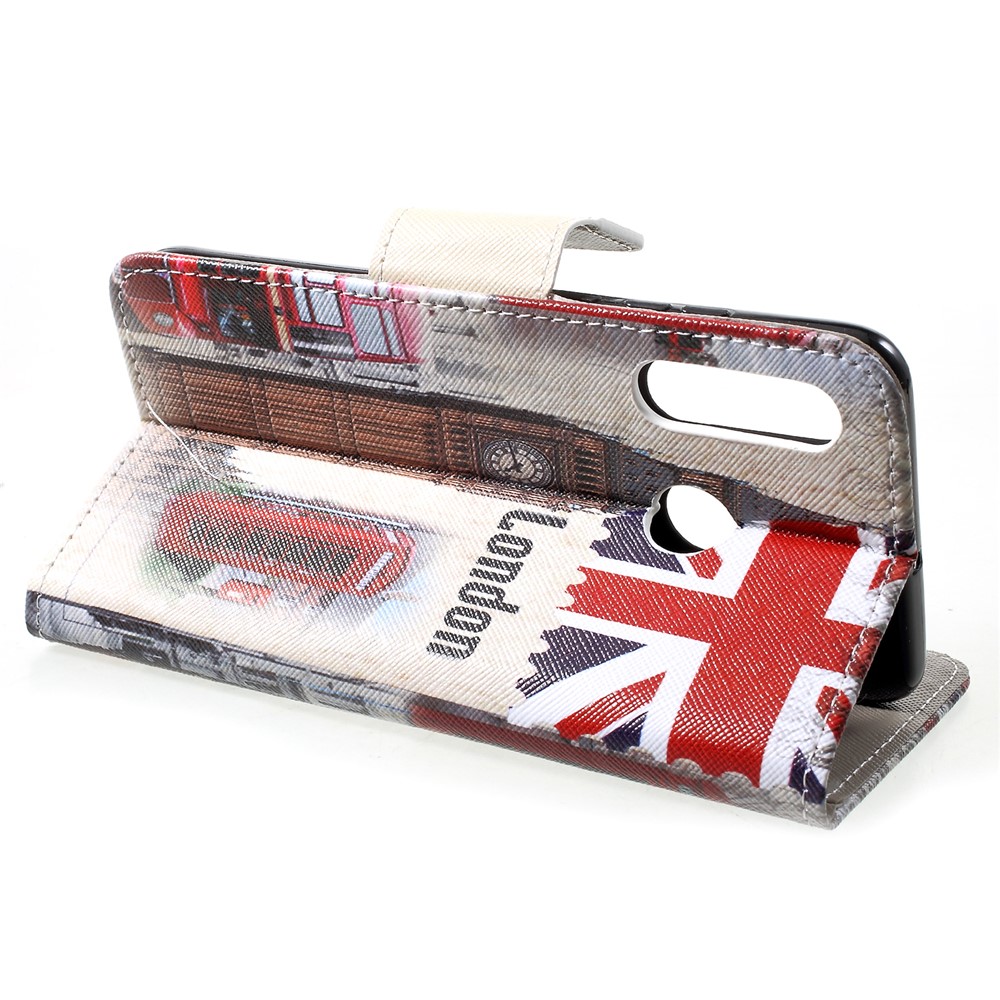 Pattern Printing PU Leather Flip Phone Cover for Huawei P30 Lite - Big Ben and UK Flag-4