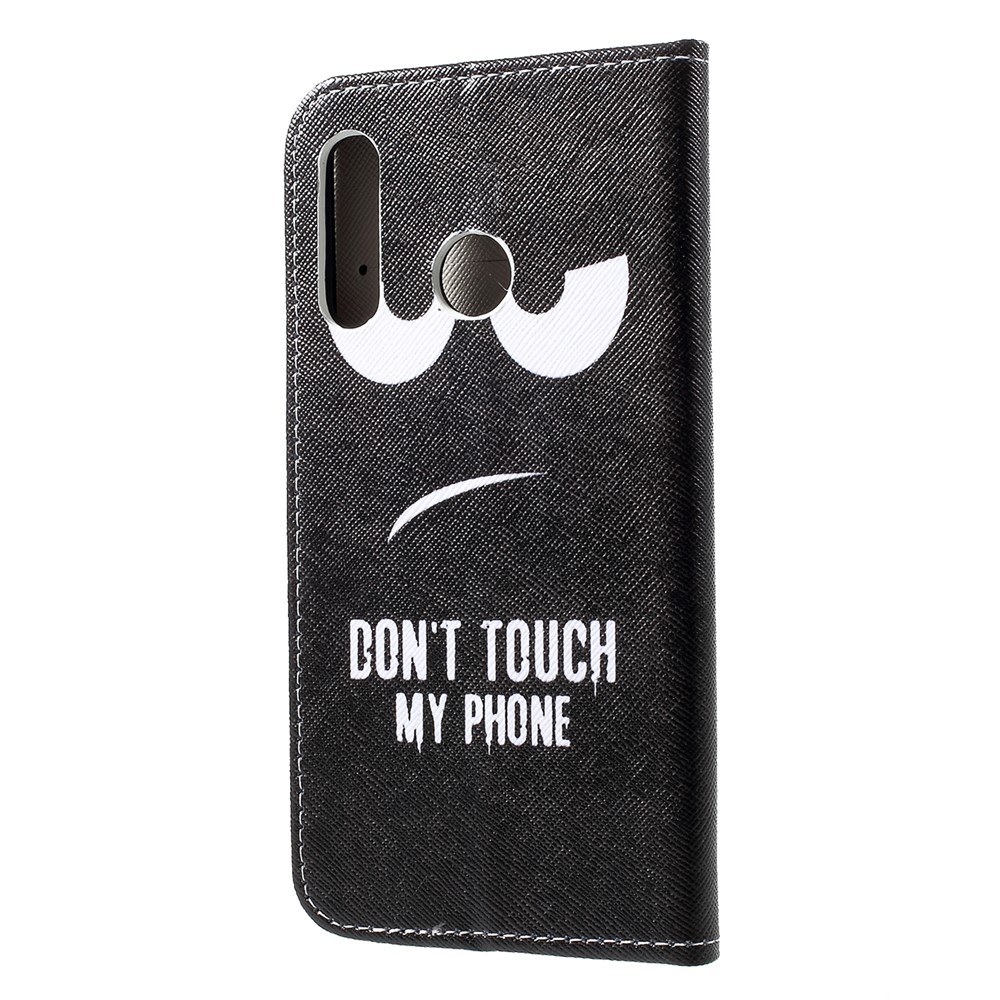 Pattern Printing PU Leather Flip Phone Cover for Huawei P30 Lite - Do Not Touch My Phone-2