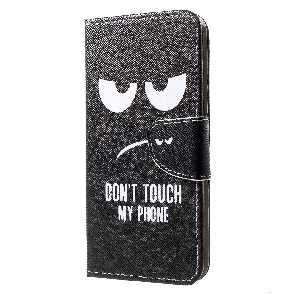 Pattern Printing PU Leather Flip Phone Cover for Huawei P30 Lite - Do Not Touch My Phone-3