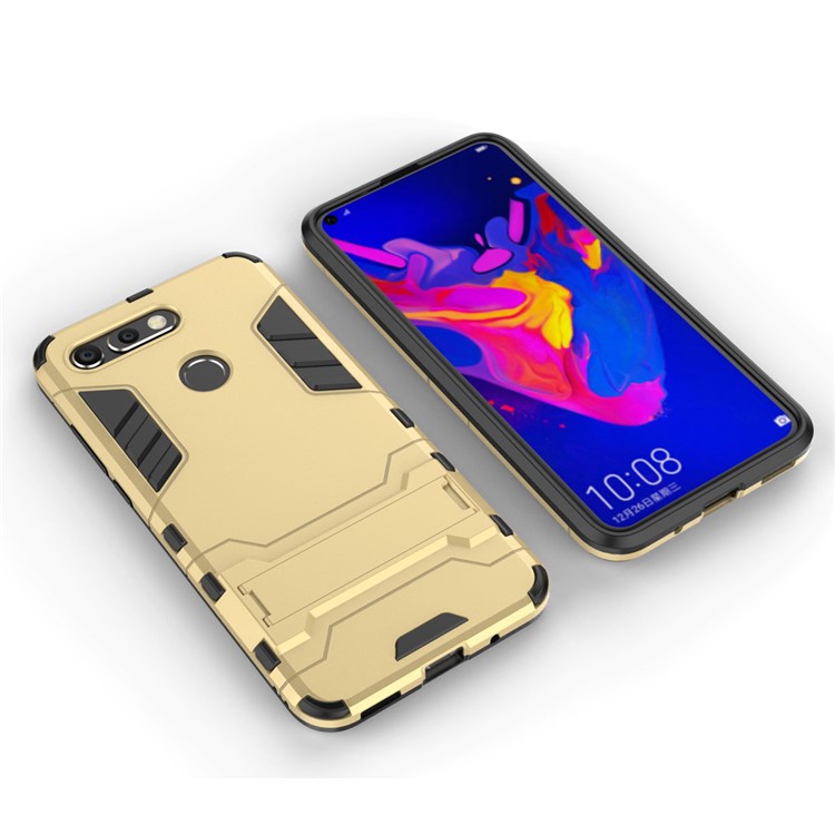 Plastic + TPU Hybrid Phone Case with Kickstand for Huawei Honor View 20 / Honor V20 - Gold-5