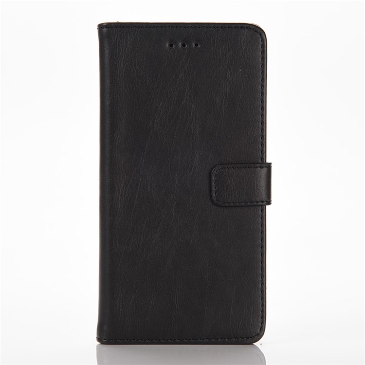 Retro Style Leather Case Wallet Cover for Huawei P9 Lite - Black-1