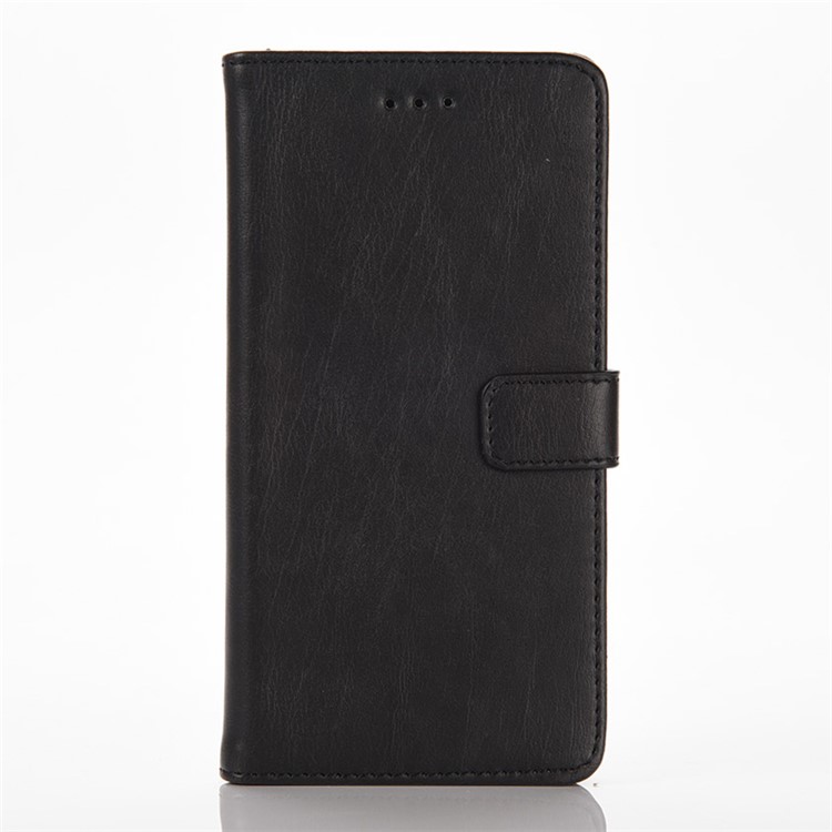 Cubierta de Billetera de Estuche de Cuero de Estilo Retro Para Huawei P9 Lite - Negro